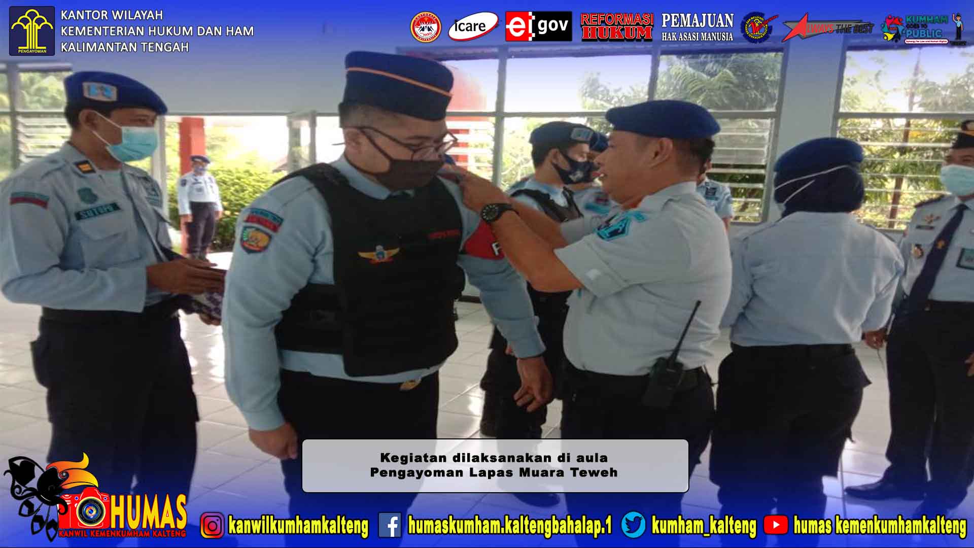 Kalapas Muara Teweh Kukuhkan Anggota Tim Satops Patnal Lapas dan Bapas Muara Teweh