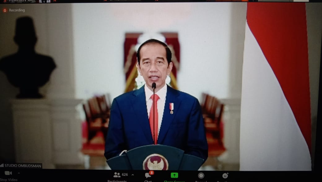 Sekda Kalteng Hadiri Peluncuran Laporan Tahunan Ombudsman RI 2020