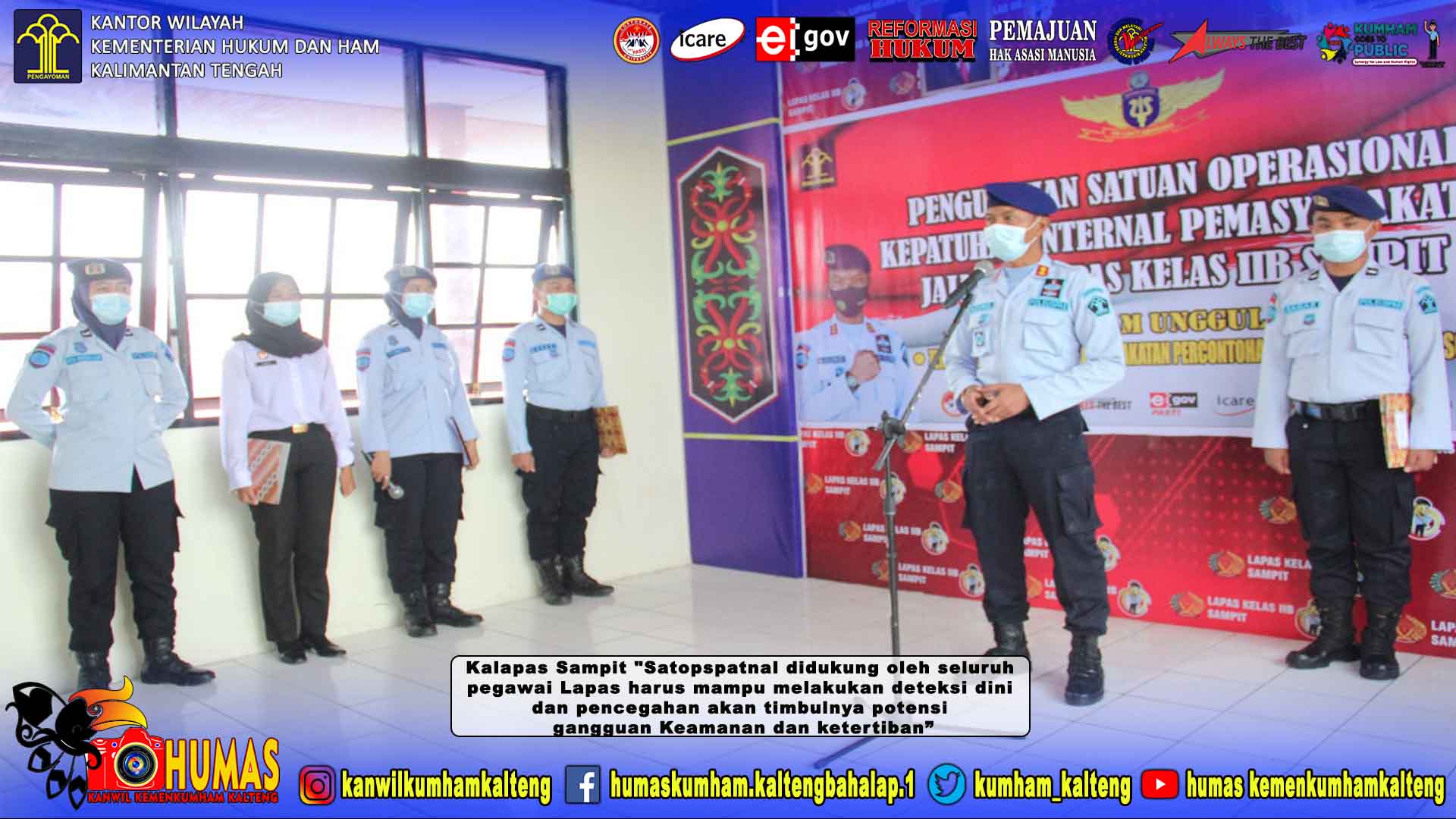 Kalapas Kukuhkan Satops Patnal Lapas Sampit