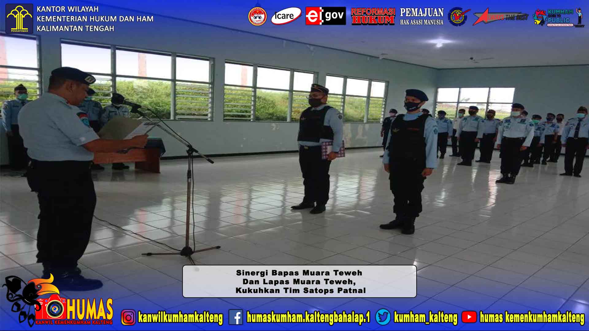 Sinergi Bapas Muara Teweh dan Lapas Muara Teweh, Kukuhkan Tim Satops Patnal