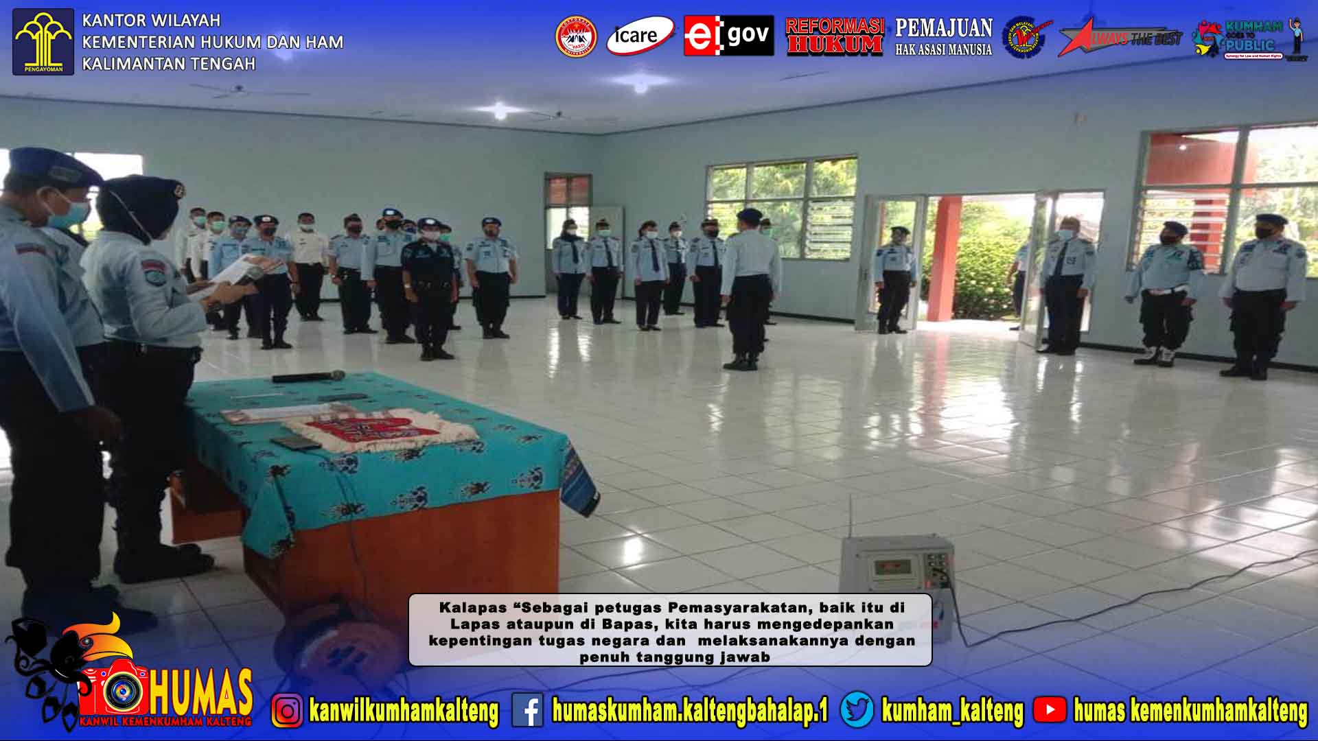 Sinergi Bapas Muara Teweh dan Lapas Muara Teweh, Kukuhkan Tim Satops Patnal