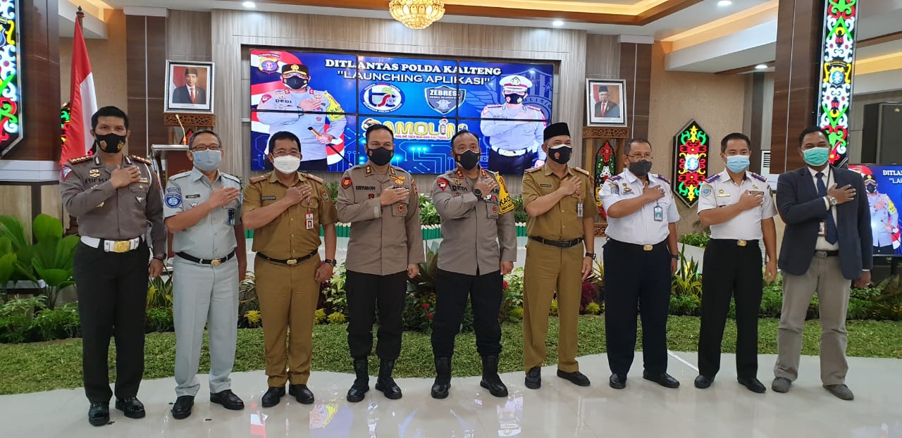 Sekda Kalteng Hadiri Launching Aplikasi TSC/ SIPOLI, Samsat Online & Aplikasi Zebres Ditlantas Polda Kalteng
