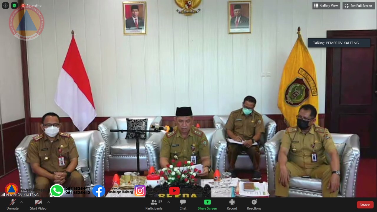 Rapat Koordinasi Penanganan Darurat Bencana Asap akibat Kebakaran Hutan dan Lahan Tahun 2021