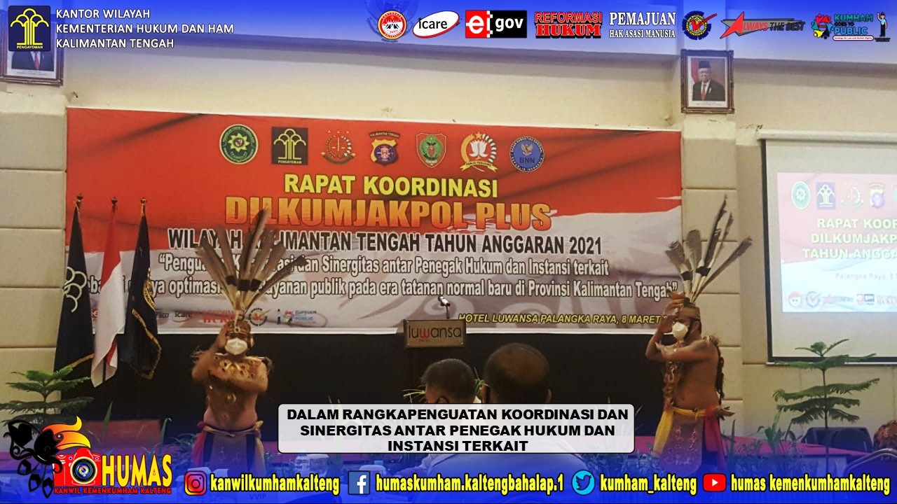 Kalapas Palangka Raya Ikuti Rakor DILKUMJAKPOL PLUS Wilayah Kalteng TA 2021 