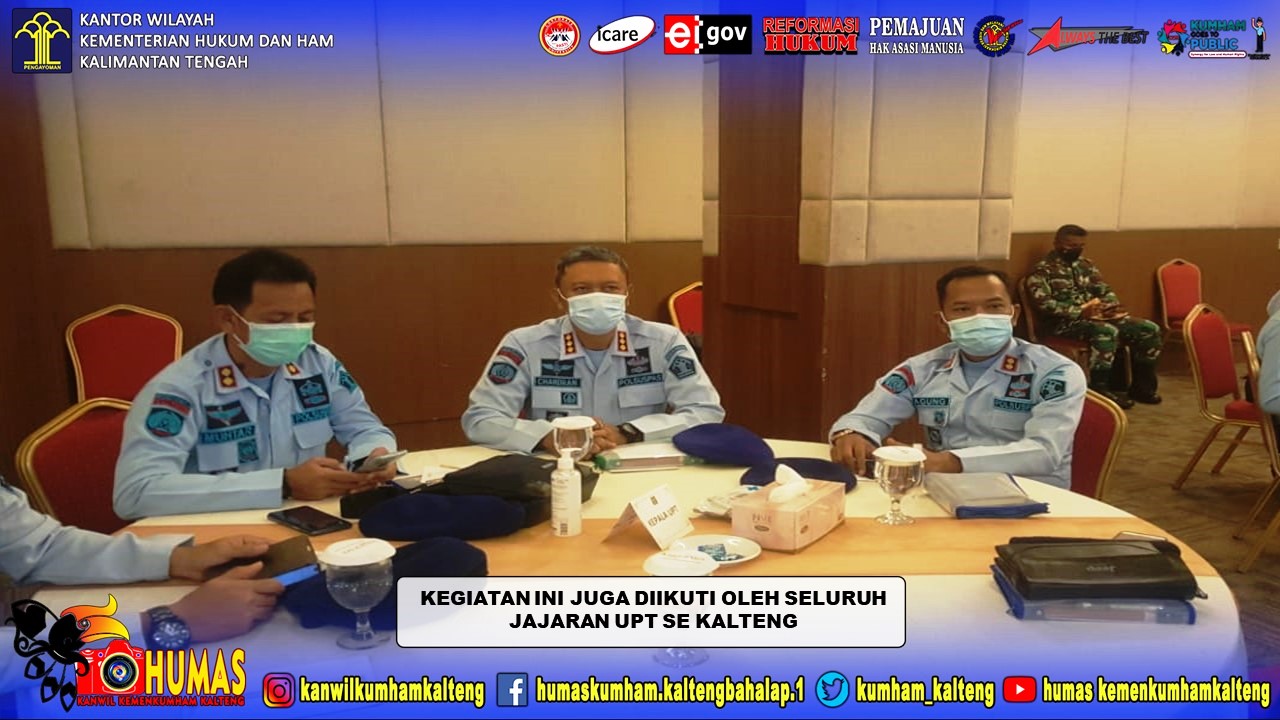 Kalapas Palangka Raya Ikuti Rakor DILKUMJAKPOL PLUS Wilayah Kalteng TA 2021 