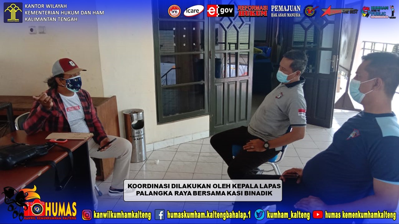 Lapas Palangka Raya Berkoordinasi Langsung Dengan Satgas Covid-19 Prov. Kalteng