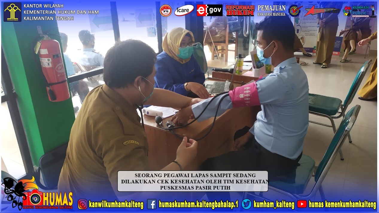 Pegawai Lapas Sampit Telah Menjalani Vaksinasi Covid-19 Dosis 1