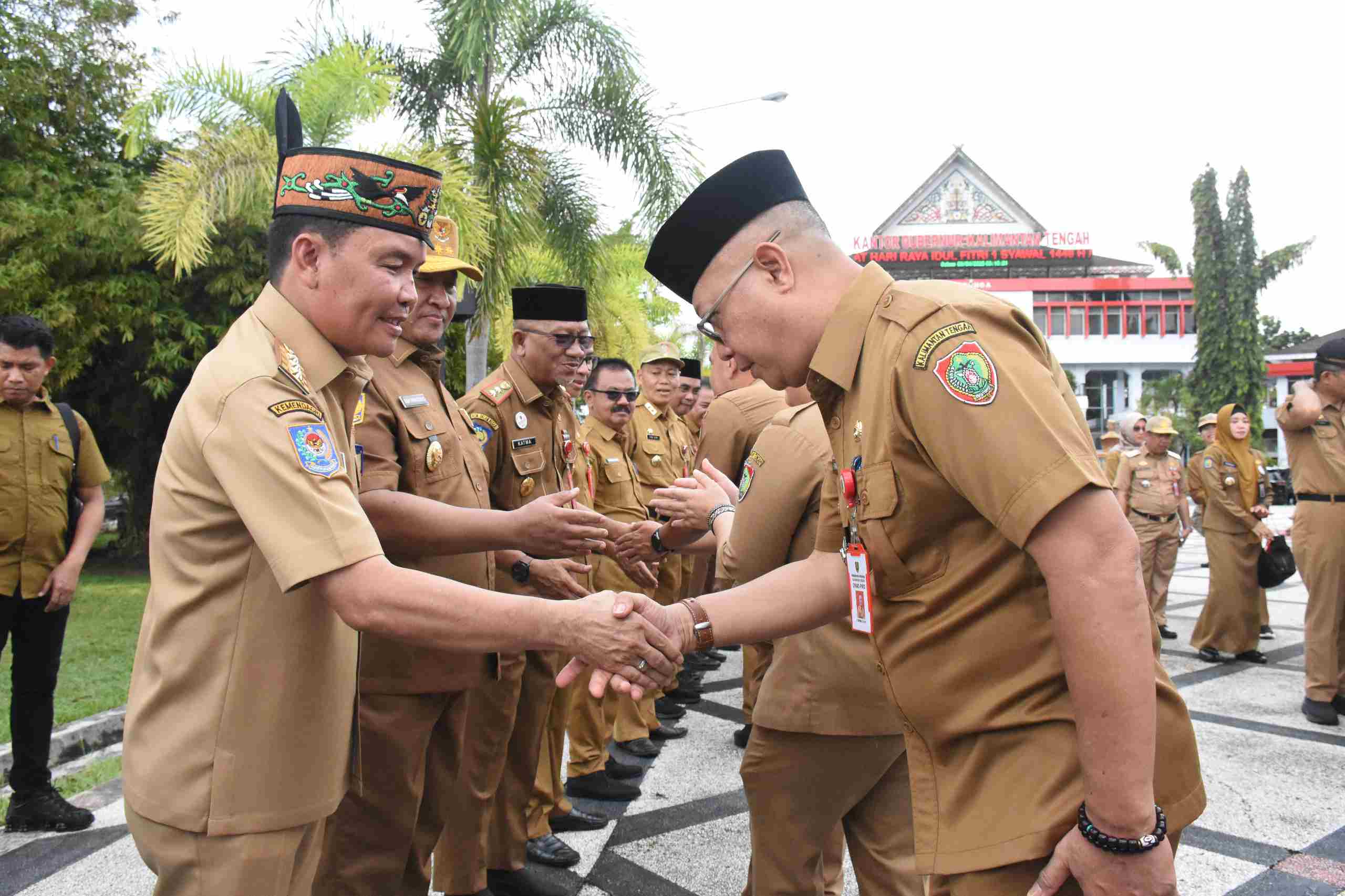 Pegawai Lingkup Dinas PMD Prov. Kalteng Ikuti Apel Besar dan Halalbihalal Pemprov Kalteng