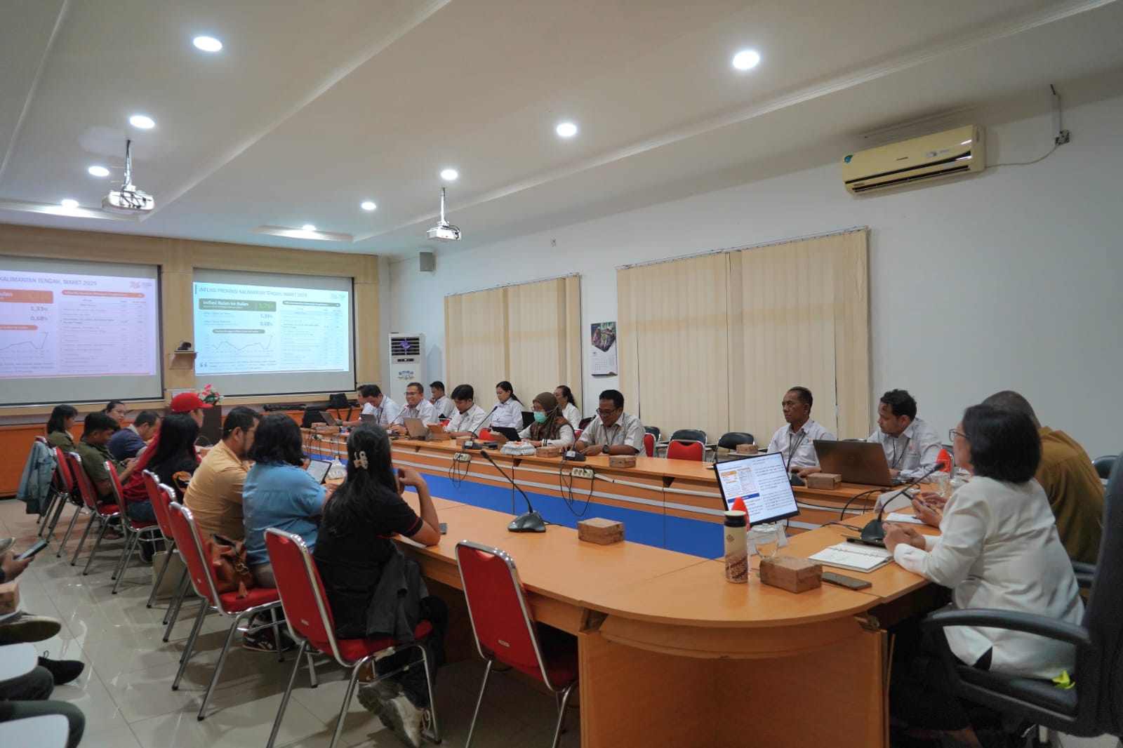 Sahli Gubernur Yuas Elko Hadiri Konferensi Pers Berita Resmi Statistik BPS Kalteng