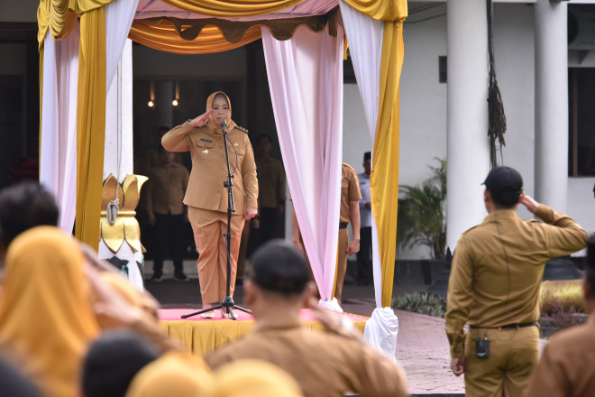 Apel Gabungan ASN, TNI, dan Polri Tandai Hari Pertama Kerja Pascalibur Lebaran di Kobar