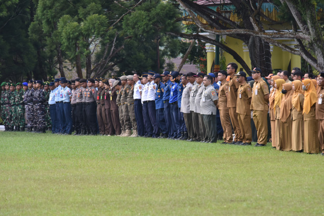 Apel Gabungan ASN, TNI, dan Polri Tandai Hari Pertama Kerja Pascalibur Lebaran di Kobar