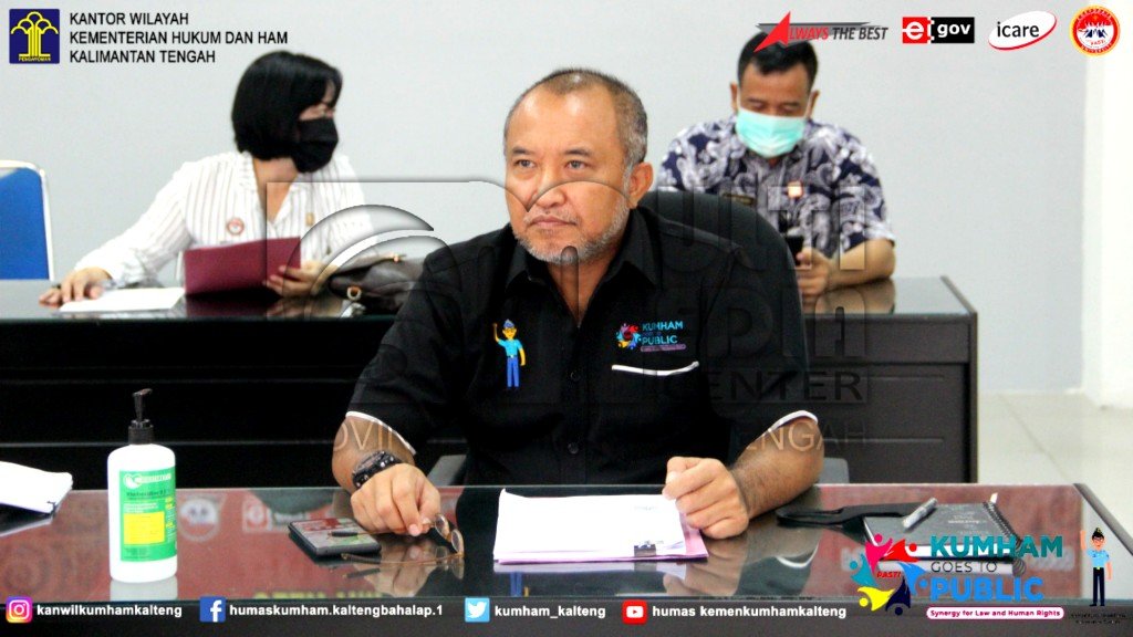 Teleconference Monitoring Dan Evaluasi Kesiapan Data Dukung WBK/WBBM Pada Satuan Kerja Di Lingkungan Kanwil Kemenkumham Kalteng Sesi Ke-II