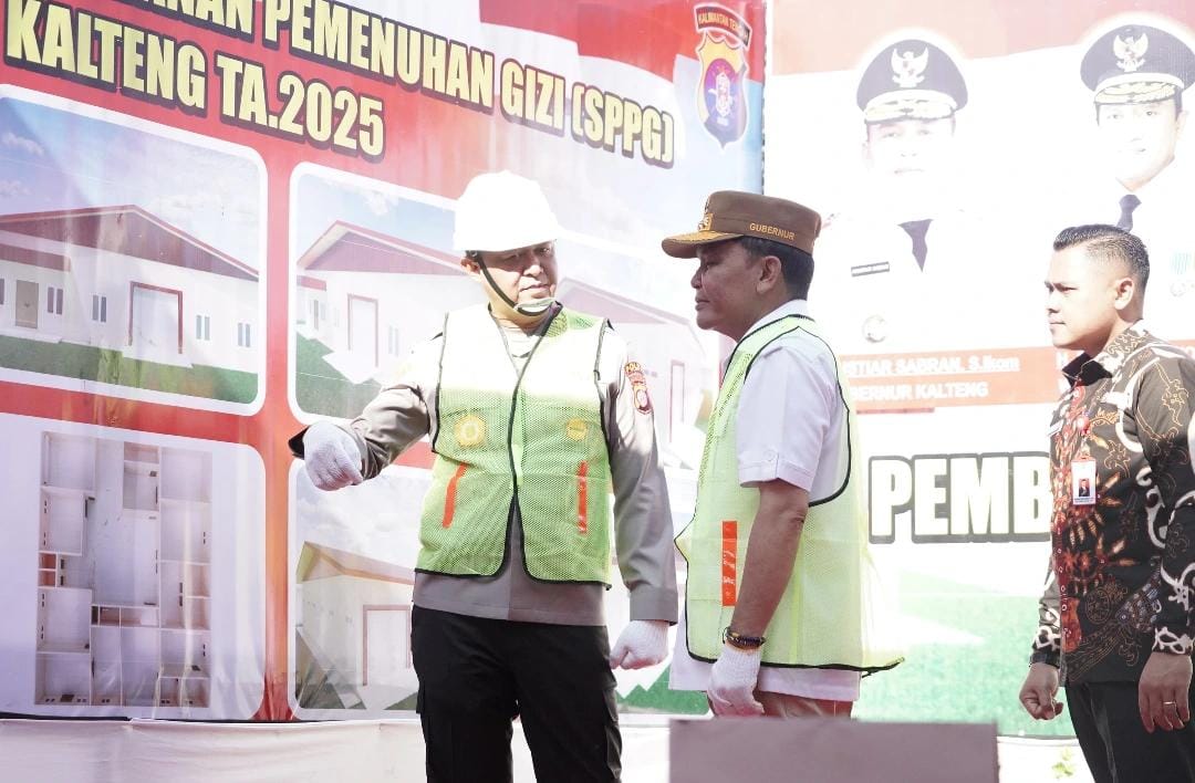 Gubernur Agustiar Sabran Lakukan Groundbreaking Dapur Satuan Pelayanan Pemenuhan Gizi MBG Polda Kalteng
