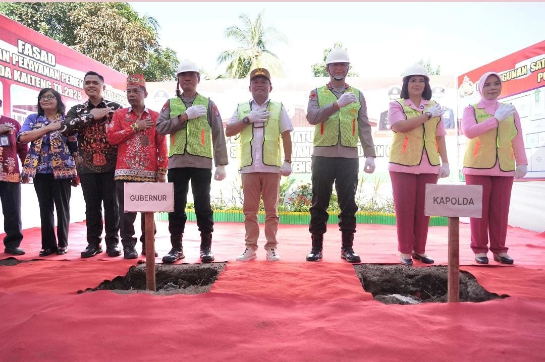 Gubernur Agustiar Sabran Lakukan Groundbreaking Dapur Satuan Pelayanan Pemenuhan Gizi MBG Polda Kalteng