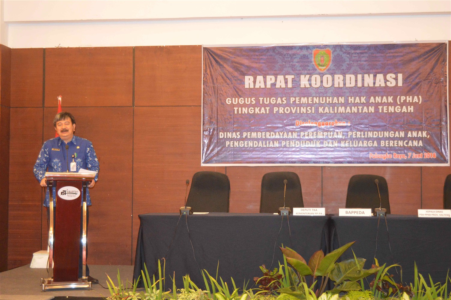 DP3AKKB Gelar Rapat Koordinasi Gugus Tugas Pemenuhan Hak Anak (PHA) Tingkat Provinsi Kalimantan Tengah Tahun 2018