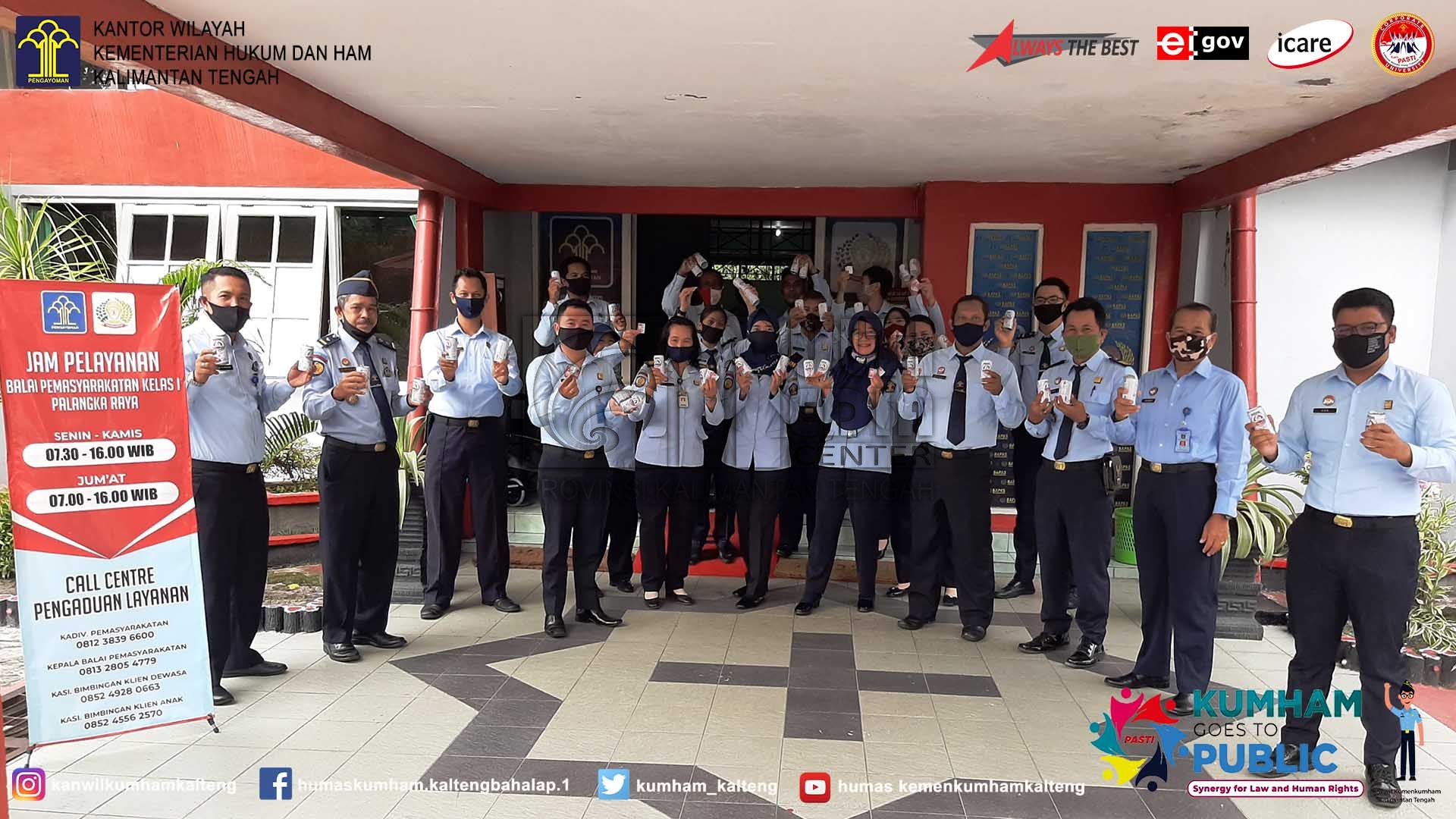 Apel Pagi Bapas Palangka Raya Dilanjutkan Minum Susu Bersama