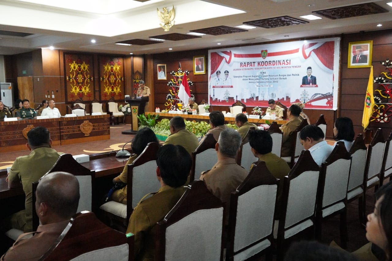 Plh. Sahli Gubernur Pemkumpol Akhmad Husain Buka Rakor Jajaran Kesbangpol Se-Kalteng Tahun 2024