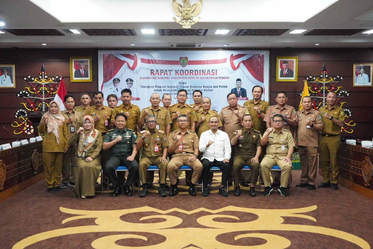 Plh. Sahli Gubernur Pemkumpol Akhmad Husain Buka Rakor Jajaran Kesbangpol Se-Kalteng Tahun 2024