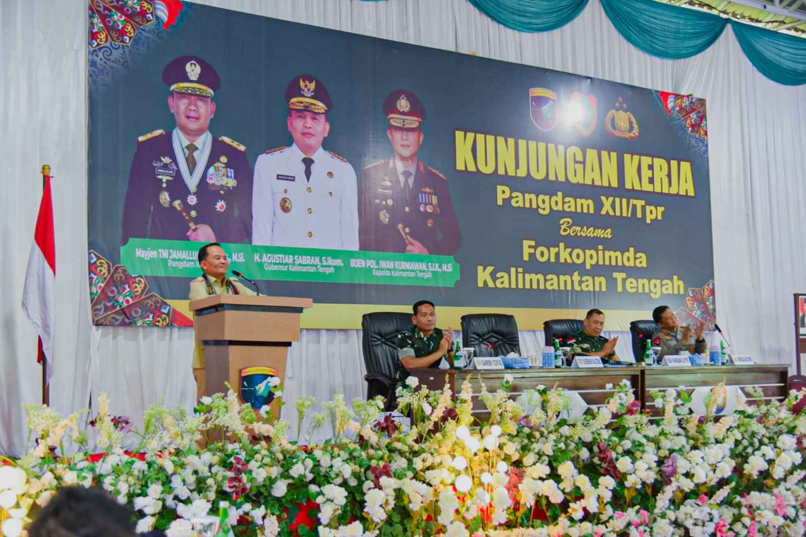 Gubernur Agustiar Sabran Dampingi Pangdam XII/Tpr di Muara Teweh, Tegaskan Sinergi Jelang PSU
