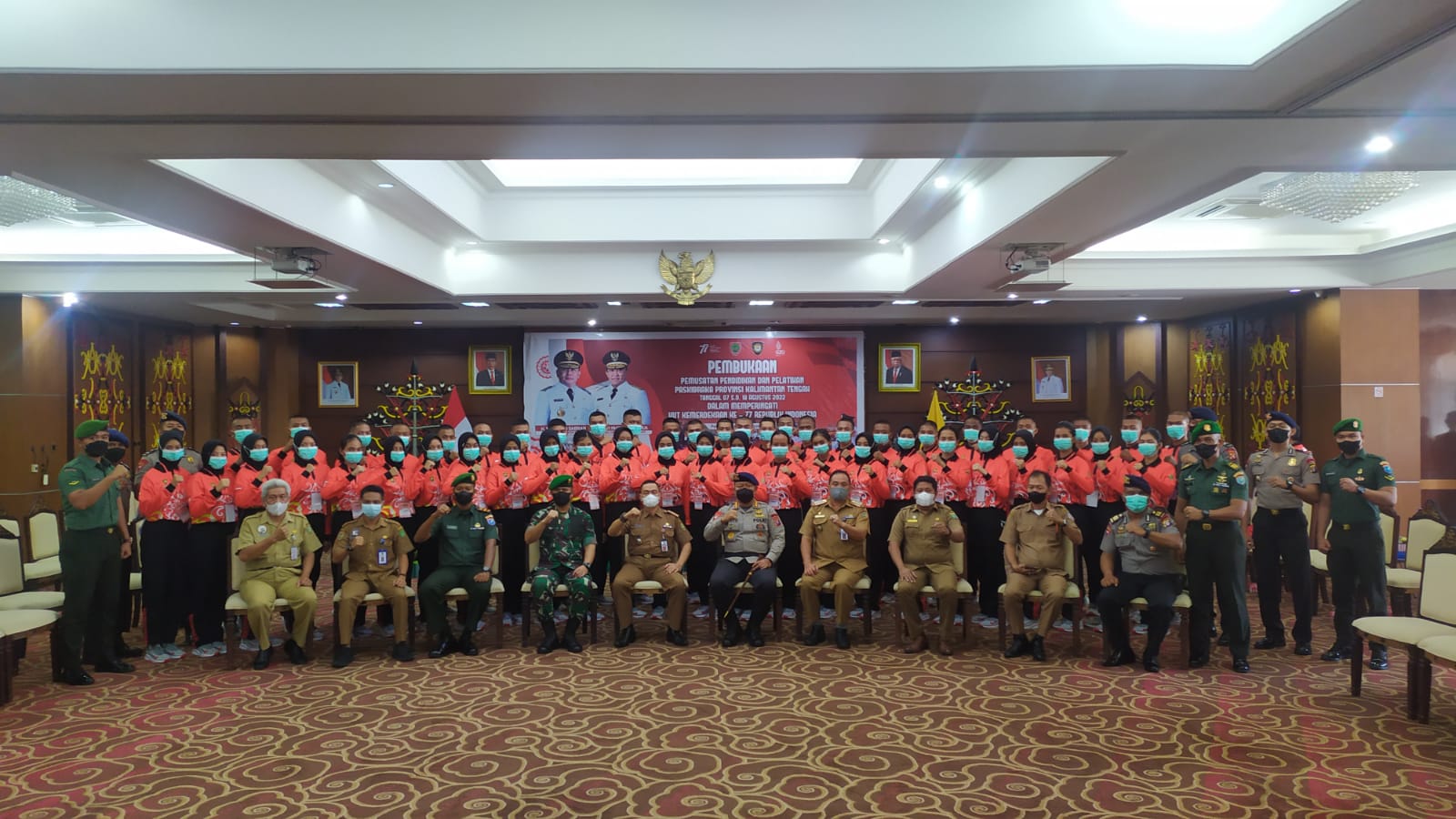 Sekretaris Daerah Nuryakin Buka Pusdiklat Paskibraka Provinsi Kalimantan Tengah Tahun 2022