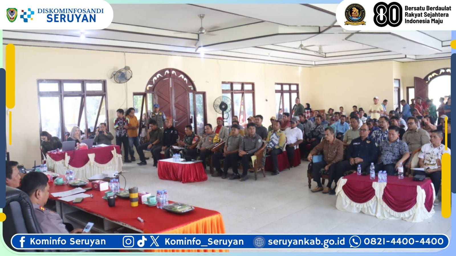 Bupati Seruyan Pimpin Langsung Rapat Tindak Lanjut Mediasi antara Koperasi Plasma dan PT. Sawitmas Nugraha Perdana