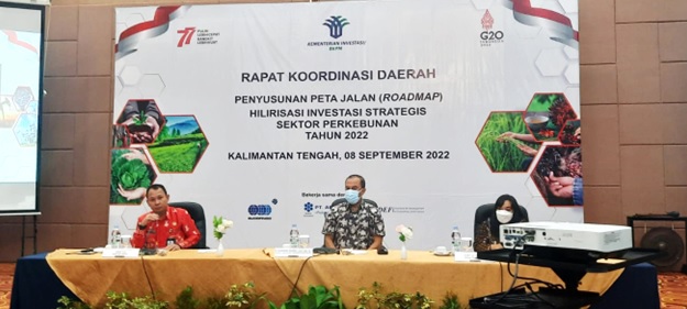 Kepala DPMPTSP Prov. Kalteng Hadiri Rakorda Penyusunan Road Map Hilirisasi Investasi Strategis
