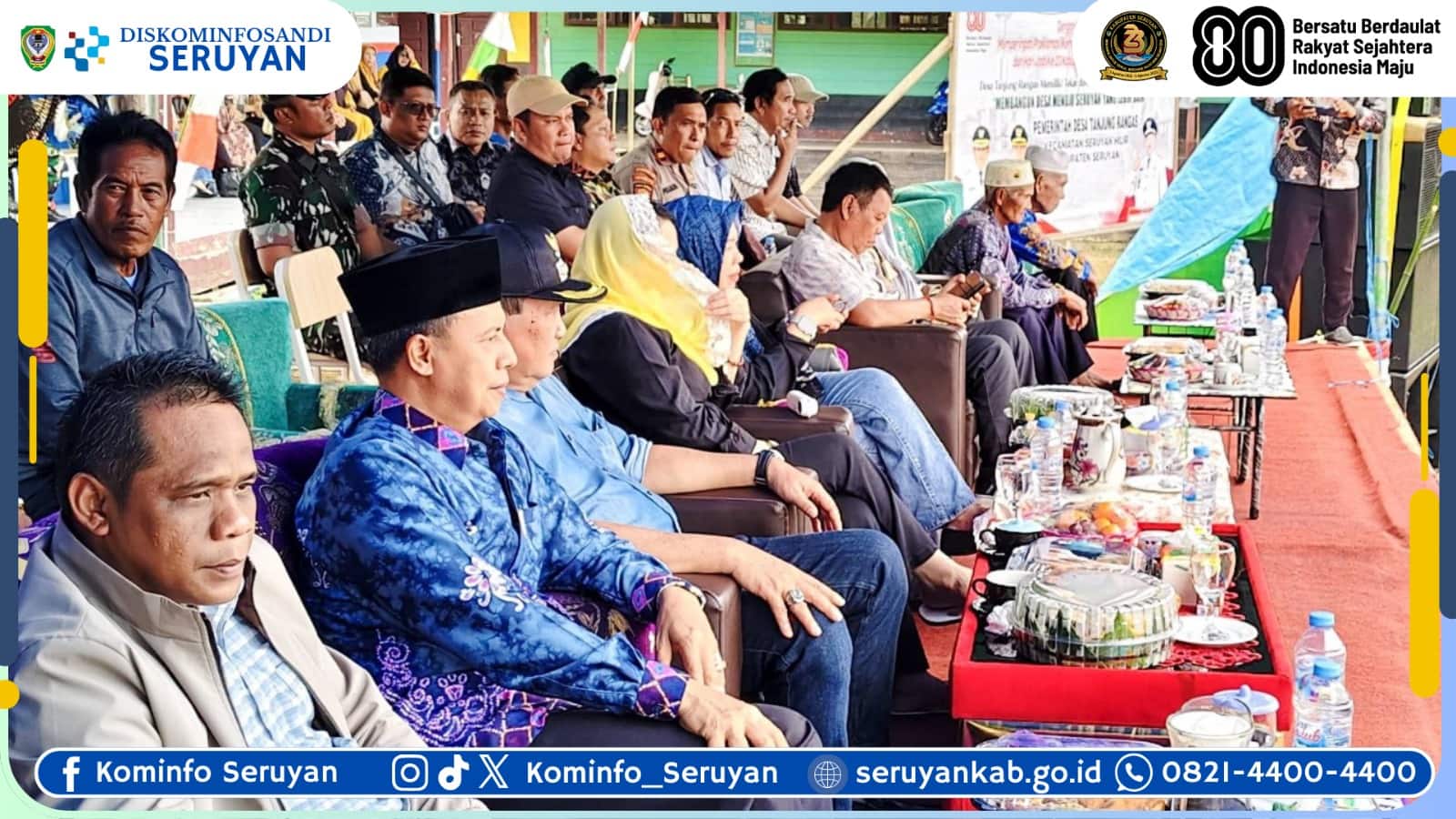 Bupati Seruyan Tutup Rangkaian HUT RI ke-80 dan Hari Jadi Seruyan ke-23 dengan Syukuran Penuh Kebersamaan