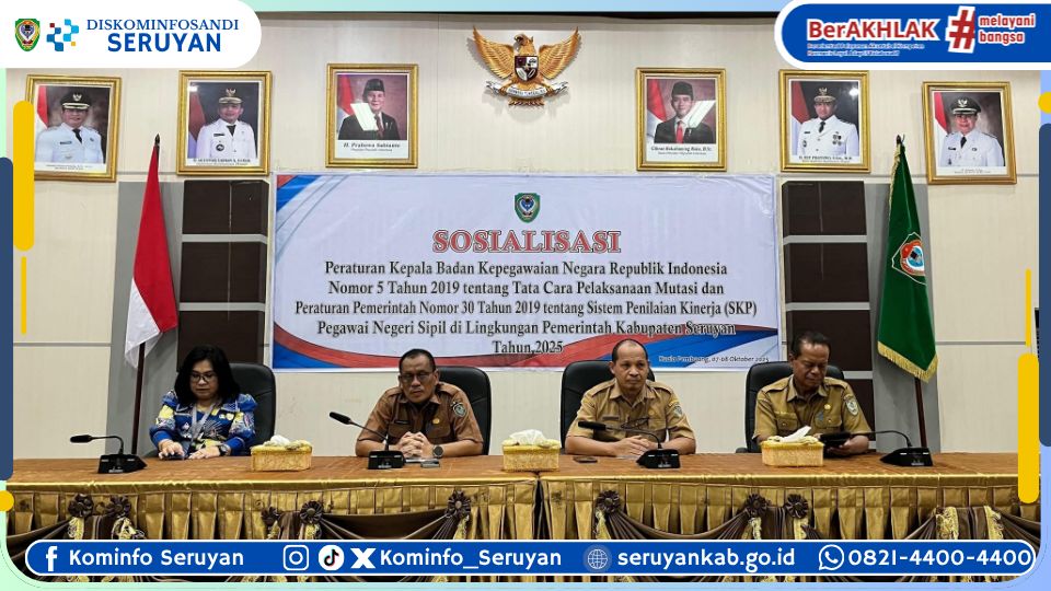 Perkuat Tata Kelola Kepegawaian, Pemkab Seruyan Sosialisasikan Aturan Mutasi ASN