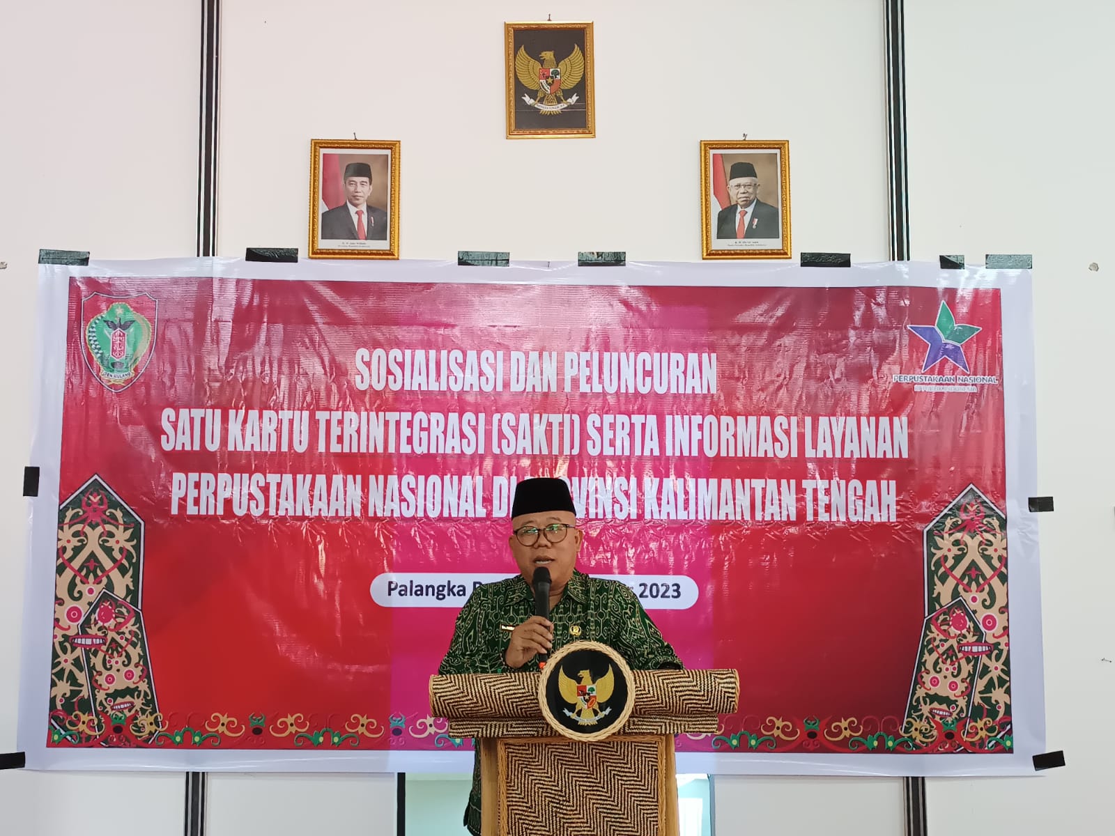 Dispursip Gelar Sosialisasi dan Peluncuran Satu Kartu Terintegrasi serta Informasi Layanan Perpustakaan Nasional di Prov. Kalteng
