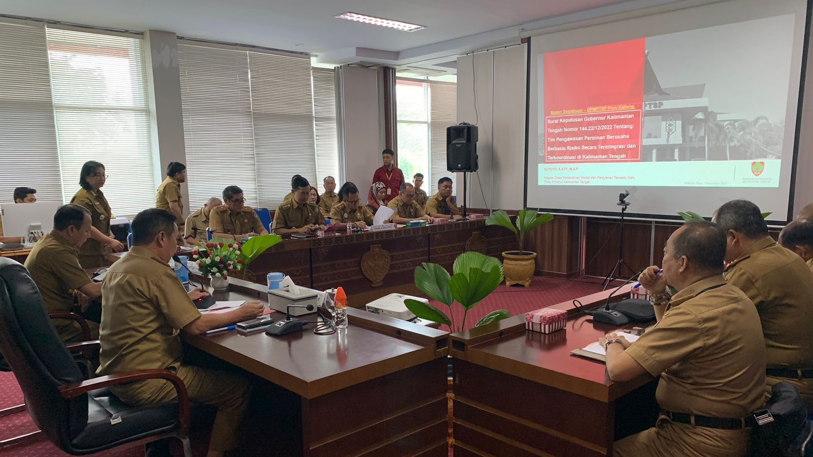 Ciptakan Iklim Investasi yang Baik, DPMPTSP Prov. Kalteng Gelar Rapat Koordinasi Pengawasan Perizinan Berusaha Berbasis Risiko Secara Terintegrasi dan Terkoordinasi di Kalteng