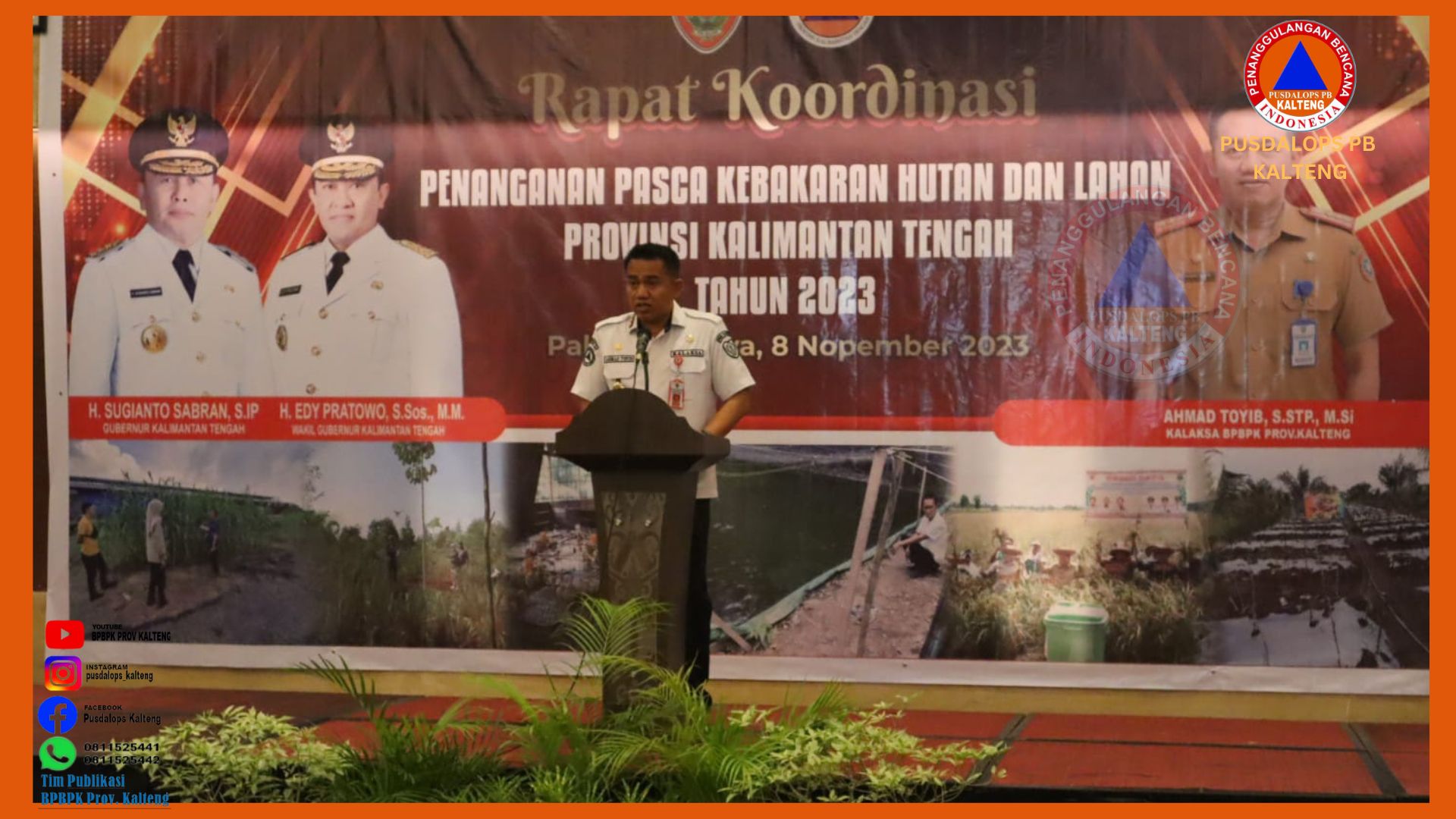BPBPK Prov. Kalteng Gelar Rakor Penanganan Pasca Karhutla Tahun 2023