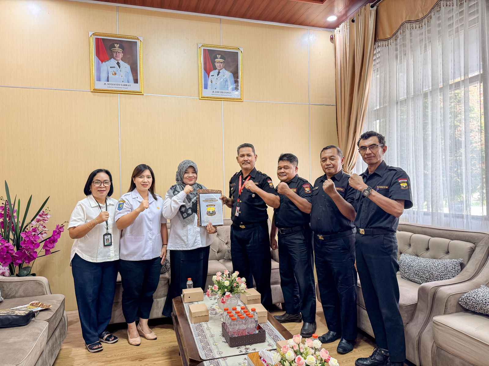 Badan Kesbangpol Prov. Kalteng Terima Audiensi Senkom Mitra Polri Prov. Kalteng