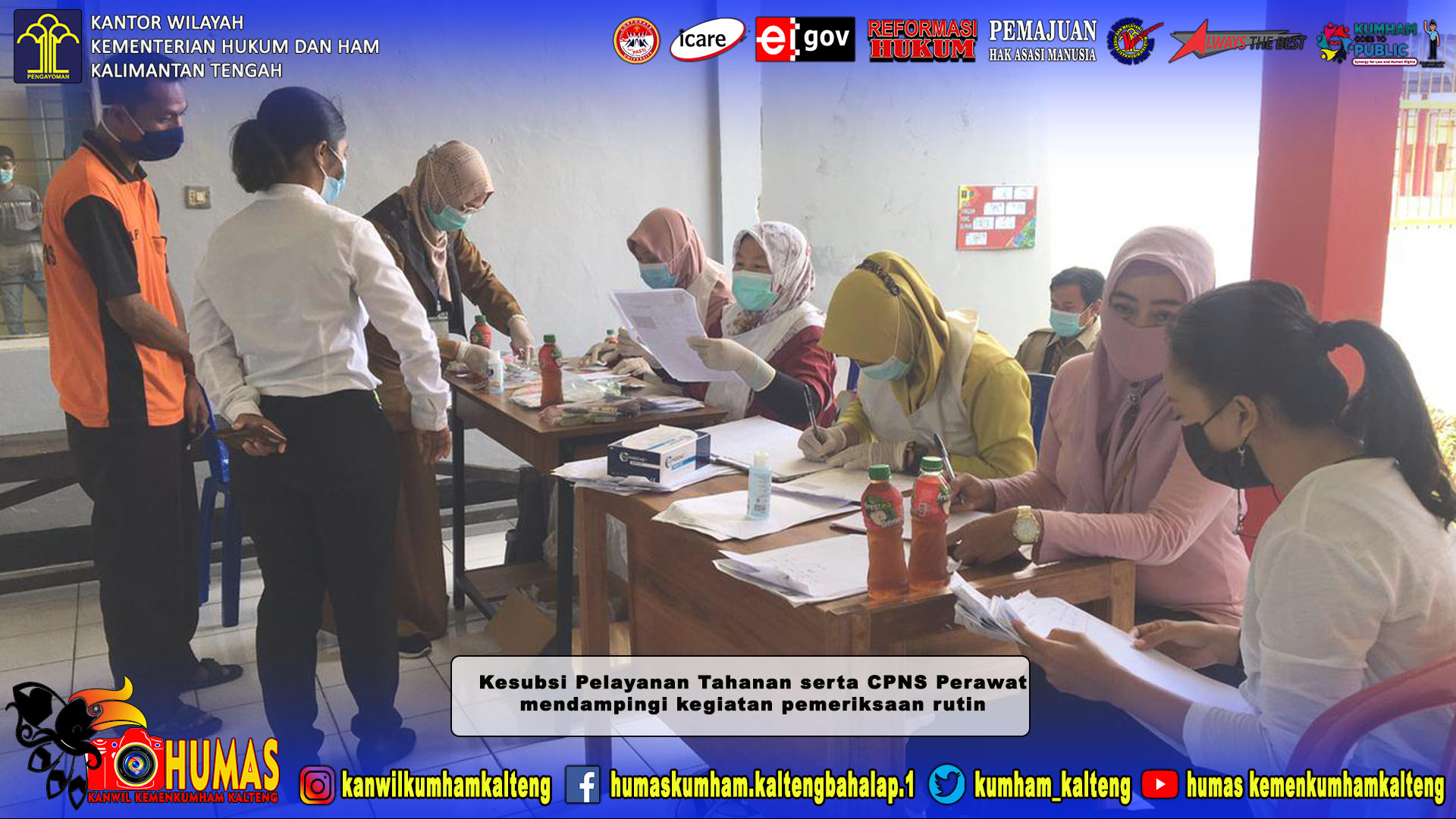 Rutan Kuala Kapuas Gandeng Dinkes dan Puskesmas Melati Lakukan Rapid Test Terhadap WBP