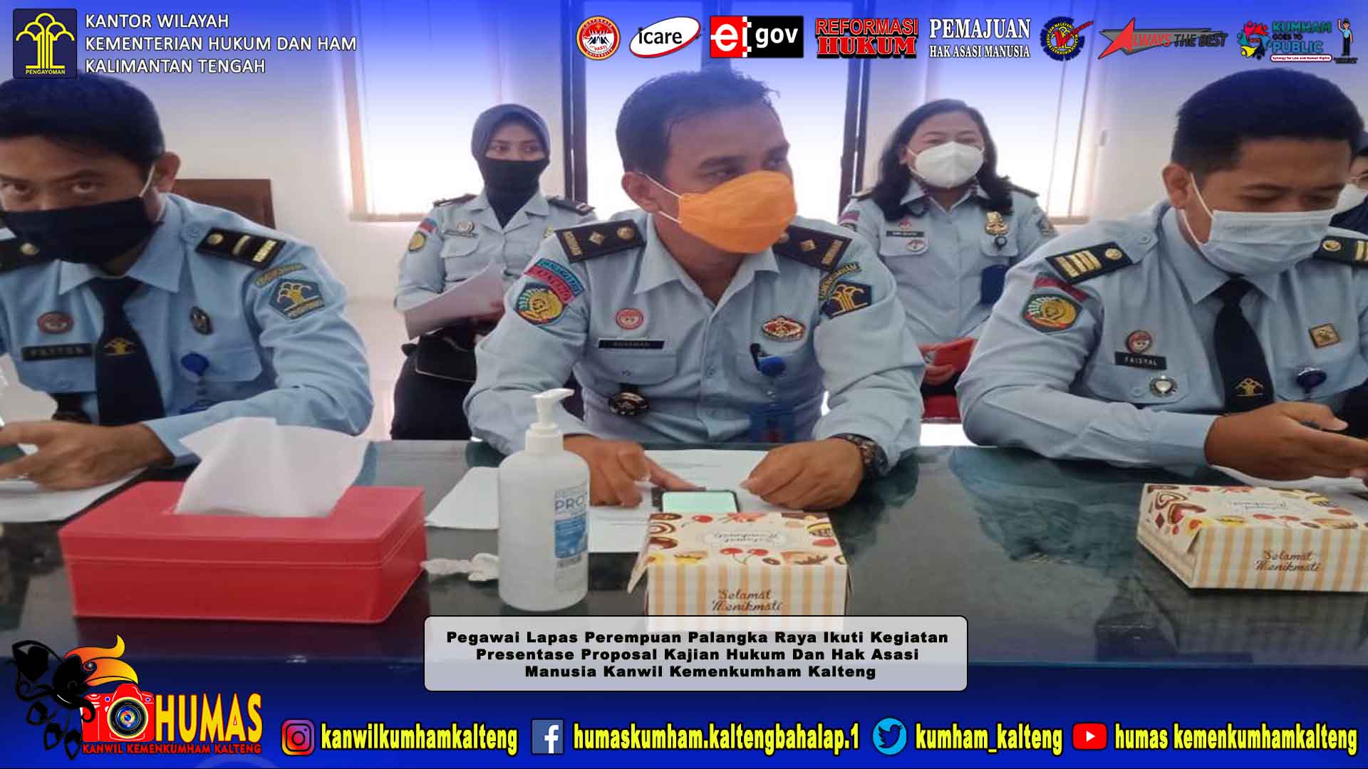 Pegawai Lapas Perempuan Palangka Raya Ikuti Kegiatan Presentase Proposal Kajian Hukum dan Hak Asasi Manusia Kanwil Kemenkumham Kalteng