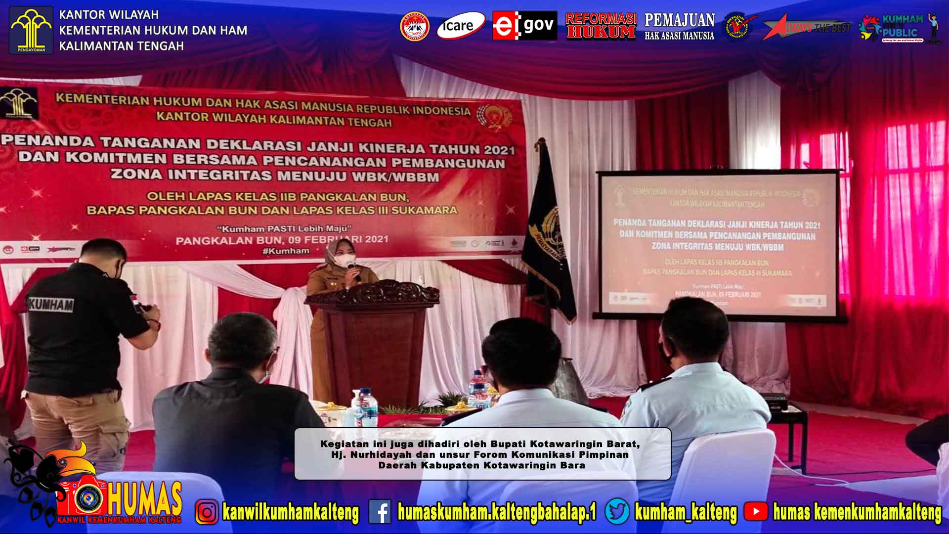 Kalapas Sukamara dan Pejabat Struktural Hadiri Kegiatan Deklarasi Janji Kinerja