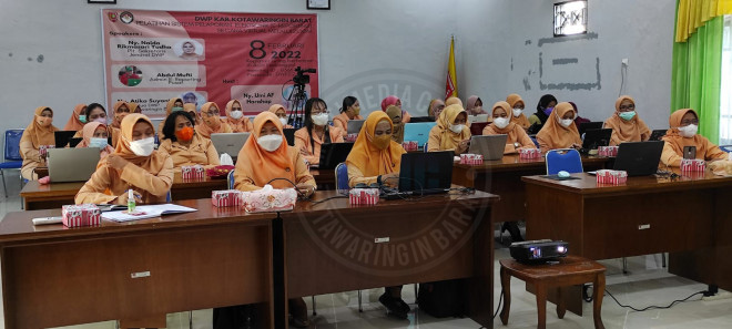Tingkatkan Kapasitas Pelaporan, DWP Kobar Gelar Pelatihan e-Reporting