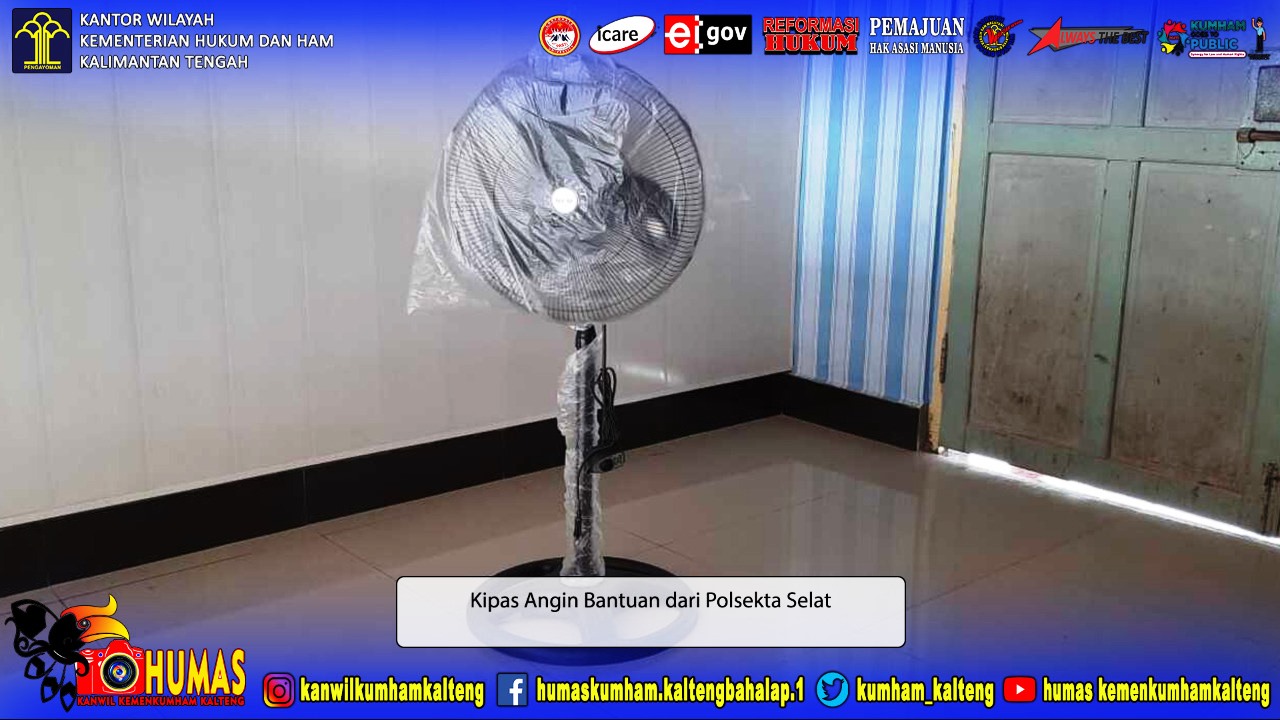Jalin Sinergitas Baik, Rutan Kuala Kapuas Terima Bantuan Kipas Angin dari Polsekta Selat