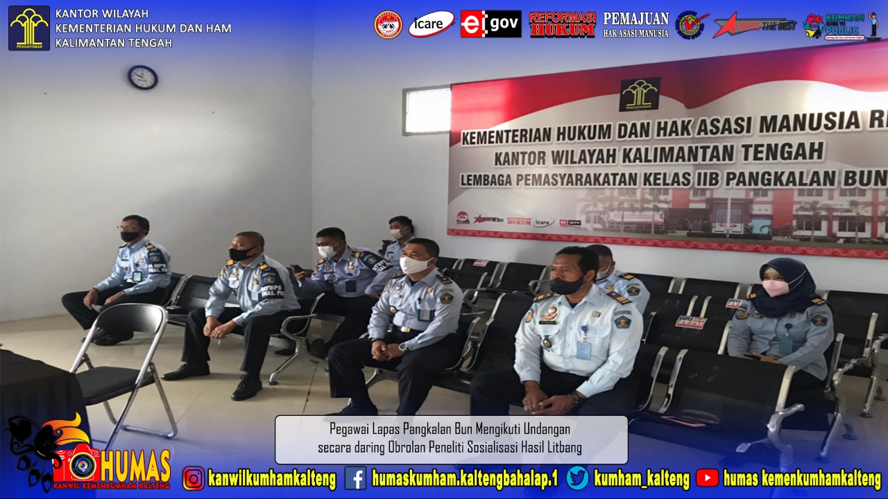 Lapas Pangkalan Bun Ikuti Sosialisasi Webinar Ekspektasi Pemangku Kepentingan Dalam Rezim Kekayaan Intelektual Yang Responsif