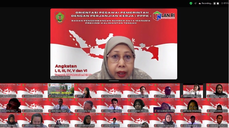 Sukses Digelar Secara Virtual, Acara Penutupan Orientasi PPPK Angkatan II Provinsi Kalimantan Tengah Tandai Peningkatan Kompetensi ASN