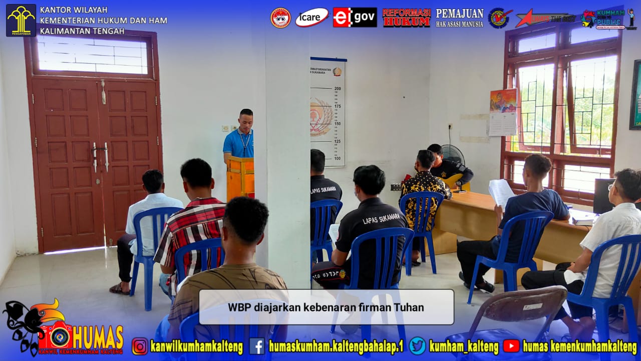 Ikuti Bimbingan Kerohanian, WBP Nasrani Lapas Sukamara Laksanakan Ibadah Persekutuan