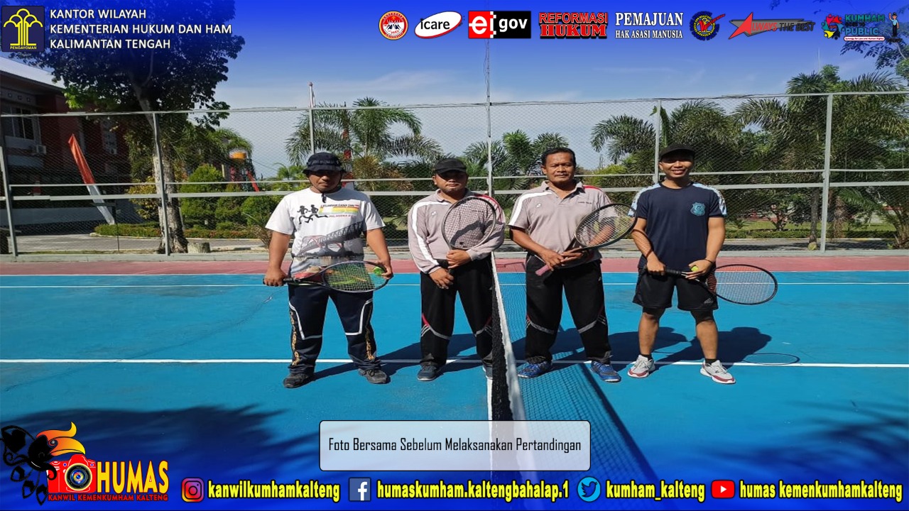 Meriahkan HBP, Lapas Pangkalan Bun Gelar Pertandingan Tenis 
