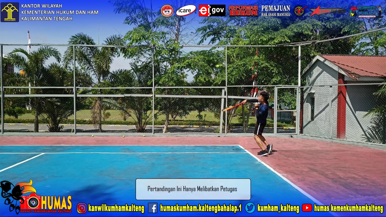 Meriahkan HBP, Lapas Pangkalan Bun Gelar Pertandingan Tenis 