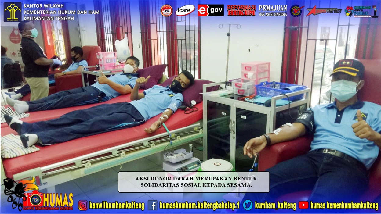 Bhakti Sosial Pegawai Lapas Sampit Dalam Bentuk Donor Darah Massal