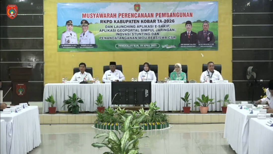 Kepala BAPPERIDA Prov. Kalteng Sampaikan Sambutan Dalam Musrenbang RKPD 2026 Kotawaringin Barat