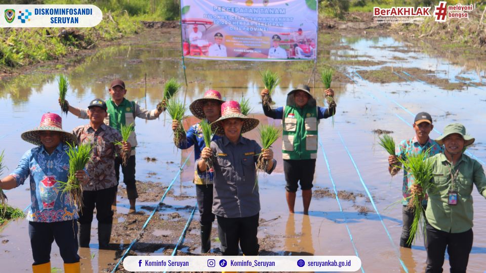 Dukung Sektor Pertanian, Seruyan Lakukan Percepatan Tanam Nasional di Halimaung Jaya