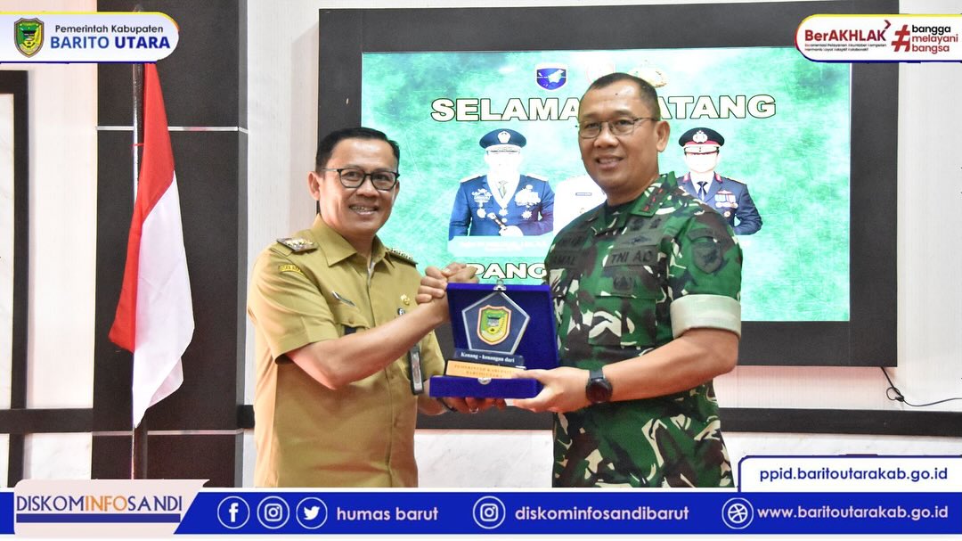 Pj. Bupati Barito Utara Sambut Kedatangan Pangdam XII/TPR dan Gubernur Kalteng