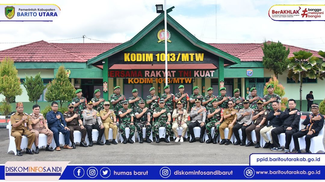 Pj. Bupati Barito Utara Sambut Kedatangan Pangdam XII/TPR dan Gubernur Kalteng