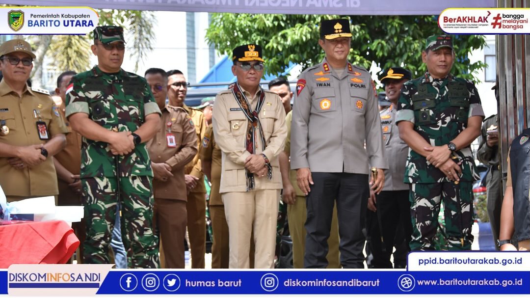 Pj. Barito Utara Dampingi Gubernur Kalimantan Tengah Kunjungi SMAN 1 Muara Teweh