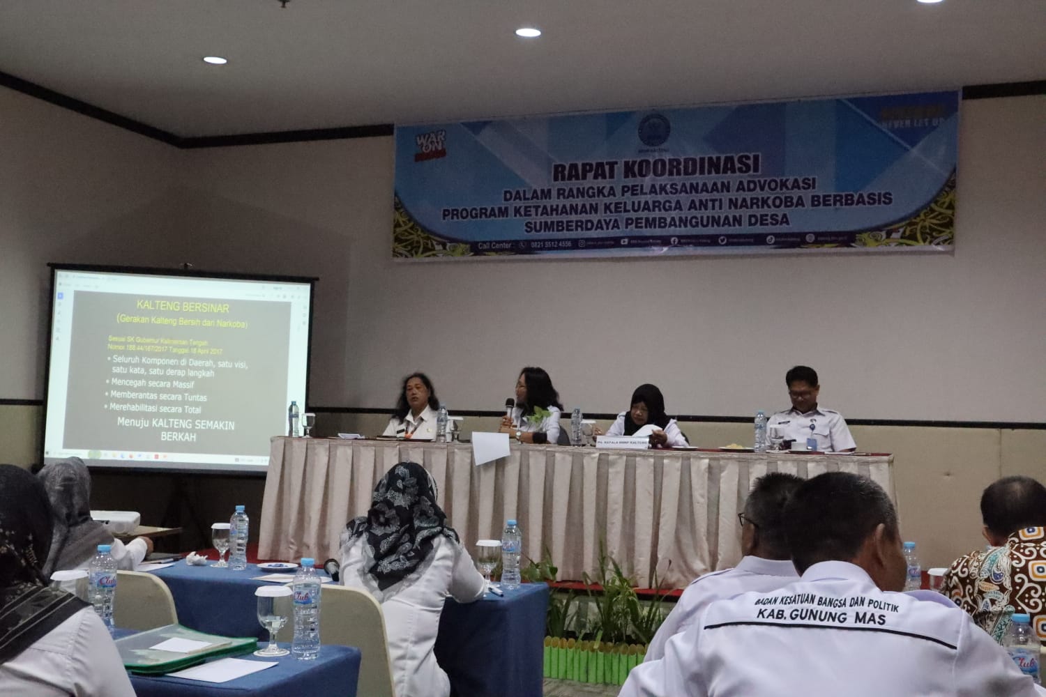 Badan Kesbangpol Prov. Kalteng Hadiri Rakor Pelaksanaan Advokasi Program Ketahanan Keluarga Anti Narkoba