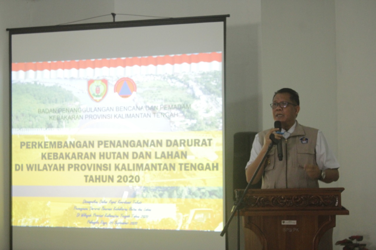 Rapat Koordinasi Teknis Penanganan Darurat Bencana Karhutla di Wilayah Provinsi Kalimantan Tengah Tahun 2020